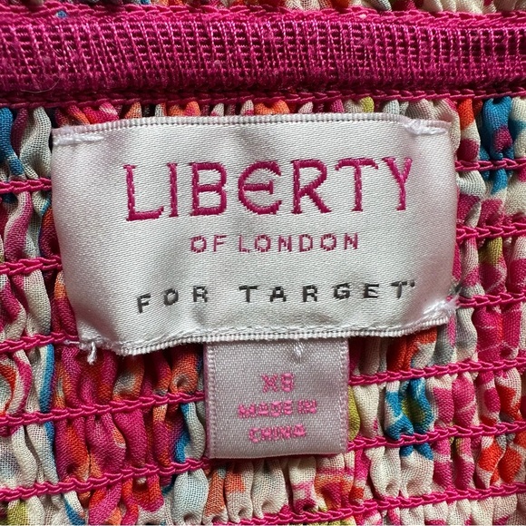 Liberty of London Target Women’s Pink Paisley Maxi Dress XS Sleeveless Smocked - Picture 12 of 12